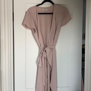 Babaton Asymmetrical Dress in Light Pink